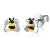 LR Zubehör, Sterling-Silber 925, kleine Biene-Damen Schmuck Ohrringe Ohrstecker,