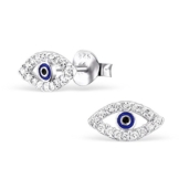 Laimons Damen-Ohrstecker Auge mit Zirkonia aus Sterling Silber 925