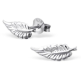 Laimons Damen-Ohrstecker Feder Sterling Silber 925