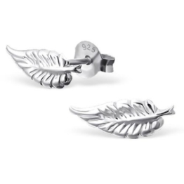 Laimons Damen-Ohrstecker Feder Sterling Silber 925