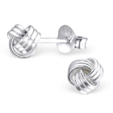 Laimons Damen-Ohrstecker Knoten glanz Sterling Silber 925