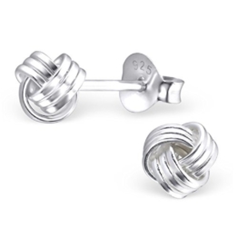 Laimons Damen-Ohrstecker Knoten glanz Sterling Silber 925