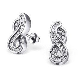 Laimons Damen-Ohrstecker Unendlichkeit Symbol mit Zirkonia Sterling Silber 925