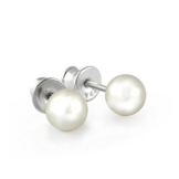 LillyMarie Damen-Ohrstecker Silber 925, original Swarovski Elements Perlen, 6 mm, mit Schmuckbox