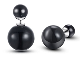 MASSIVE DOPPEL PERLEN 925er STERLING SILBER OHRSTECKER OHRRINGE