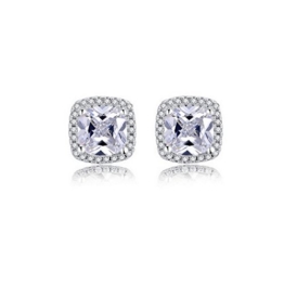 MASSIVE ELEGANTE OHRSTECKER OHRRINGE 925 STERLING SILBER ZIRKONIA WEIß