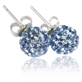 Modeschmuck Ohrstecker Silber Kristall Ohrstecker Sterling-Silber 925 10 mm