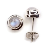 Mondstein Ohrring 925 Silber edler Steinschmuck Ohrstecker Paar Ohrschmuck