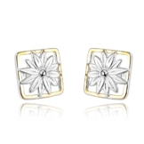 NYKKOLA 925 Schmuck Schöne Fashion Classic Blume Silber Ohrstecker Ohrringe