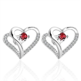 NYKKOLA klassische Fashion Jewellery Ohrstecker, Sterling-Silber 925 Kristall Ohrringe