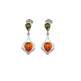 Nature d’Ambre Damen-Ohrringe Silber Bernstein 3130570