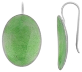 Nenalina Silber Damen-Ohrringe Ohrstecker mit grüner Emaille, 227109-001