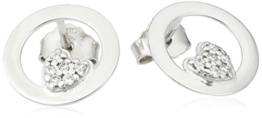 Nomination Damen-Ohrstecker Milu Herz 925 Silber Zirkonia weiß – 143030/001