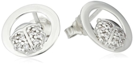 Nomination Damen-Ohrstecker Milu Marienkäfer 925 Silber Zirkonia weiß – 143030/002