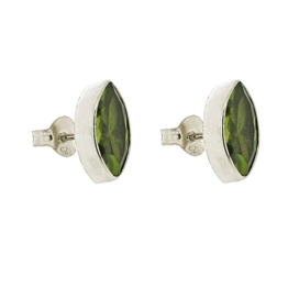 Nova Silver Damen Kette Bemine Marquiseschliff, Peridot Ohrstecker entworfen