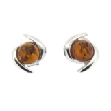 Nova Silver Damen-Ohrstecker 925 Silber Orange 0.8 cm – as/e2461/c