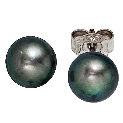Ohrstecker 925 Sterling Silber 2 Süßwasser Perlen Ohrringe Perlenohrstecker ( Silber Ohrschmuck )