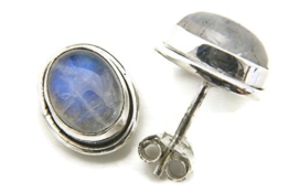 Ohrstecker Sterlingsilber Regenbogen Mondstein 9 x 11 mm