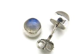 Ohrstecker Sterlingsilber Regenbogen Mondstein Ø 6 mm