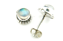 Ohrstecker Sterlingsilber Regenbogen Mondstein Ø 7mm