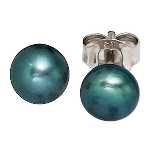 Ohrstecker aus 925er Sterling Silber rhodiniert 2 Süßwasser-Perlen Ohrringe