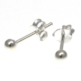 Ohrstecker aus Sterlingsilber 925 – Klein Kugel 3mm