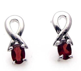 Ohrstecker für Frauen und Mädchen, 1,11 Karat echter Granat, massives 925er Sterlingsilber