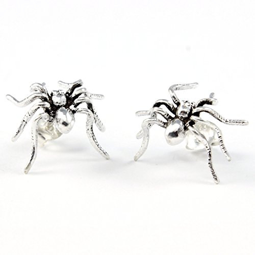 Ohrsteckerking-Ohrstecker Spinne groß 1 Paar Echt Silber (925-Silber) Neu