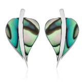 Ornami Blatt-Ohrstecker, Sterling-Silber, Abalone