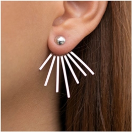 Paar handgemachte Ohr Jacke Ohrringe, Sterling Silber 925 moderne Ohrringe, Jacke Ohrringe für Frauen, ohrklemme ohrringe von Emmanuela Brand Name: Emmanuela Handmade Jewellery