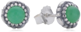 Pandora Damen-Ohrstecker 925 Sterling Silber Chrysopras Stories grün 290543CH