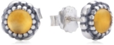 Pandora Damen-Ohrstecker 925 Sterling Silber Citrin Stories gelb 290543CIG