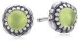 Pandora Damen-Ohrstecker 925 Sterling Silber Peridot Stories grün 290543PE