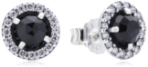 Pandora Damen-Ohrstecker 925 Sterling Silber Spinell Stories schwarz 290548SPB