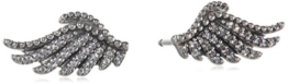 Pandora Damen-Ohrstecker Schimmernde Phoenixfeder 925 Silber Zirkonia transparent – 290581CZ