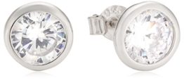 Pasionista Ohrstecker 925 Sterling Silber Zirkonia rund Durchmesser: 6 mm 603117