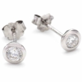 Pasionista  Ohrstecker 925 Sterling Silber und Zirkonia rund  3mm 602981