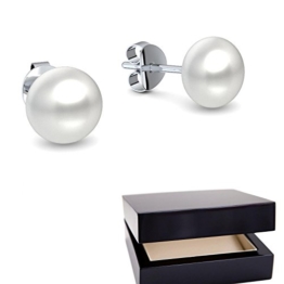 Perlenstecker Perlenohrstecker Silber *8mm hochwertige Perle* inkl. Luxusetui Kleine Ohrstecker Silberohrstecker Ohrringe Perle Silber Perlen Ohrringe Süßwasser Perlenohrringe Stecker – COMB15-1
