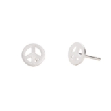 Pernille Corydon Damen Ohrstecker Peace-Zeichen 925er Silber – E150g