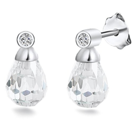 Rafaela Donata Damen-Ohrstecker 925 Silber rhodiniert Zirkonia Rundschliff weiß 60903083