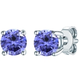 Rafaela Donata Damen-Ohrstecker Classic Collection 925 Sterling Silber Zirkonia tansanitfarben 60837052