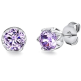 Rafaela Donata Damen-Ohrstecker Classic Collection 925 Sterling Silber Zirkonia violett  60800023