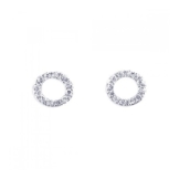 Rhodium beschichtet Sterling Silber Zirkonia Ohrstecker