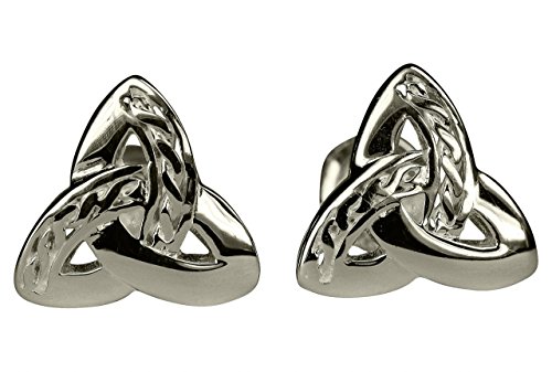 SILBERMOOS Damen Ohrstecker Dreiecks-Knoten Dreieinigkeit Kelten-Schmuck keltisch glänzend 925 Sterling Silber Ohrringe