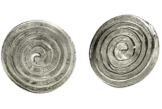 SILBERMOOS Damen Ohrstecker Schale Spirale matt und glänzend Sterling Silber 925