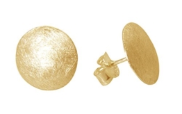 SKIELKA DESIGNSCHMUCK Scheiben Ohrstecker Silber Goldschmiedearbeit (Sterlingsilber 925) – Silberohrstecker vergoldet