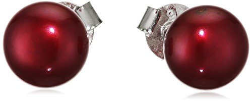 Sakura Pearl Unisex-Ohrstecker Perlohrring 925 Silber rhodiniert Perle Frischwasser-Zuchtperle – AM 328