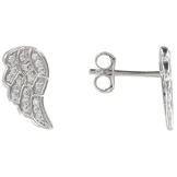 Schmuck Les Poulettes – Sterling Silber Ohrringe Ohrstecker Engel Flügel und Strass