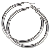 Schmuck-Pur 925/- Silber Ohrringe Creolen 50 mm / 4 mm