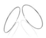 Schmuck-Pur 925/- Sterling – Silber Ohrringe Creolen „Leoni“ 60 mm / 2,5 mm